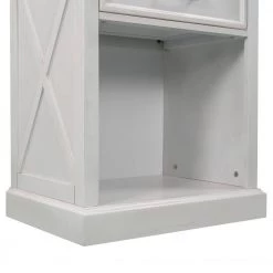 1-Drawer White Nightstand, 26"H x 15.9"W x 22"L by Wateday 13 1-Drawer White Nightstand, 26"H x 15.9"W x 22"L by Wateday -Wateday Sales Store white wateday nightstands yj yuki9595410 1f 1000