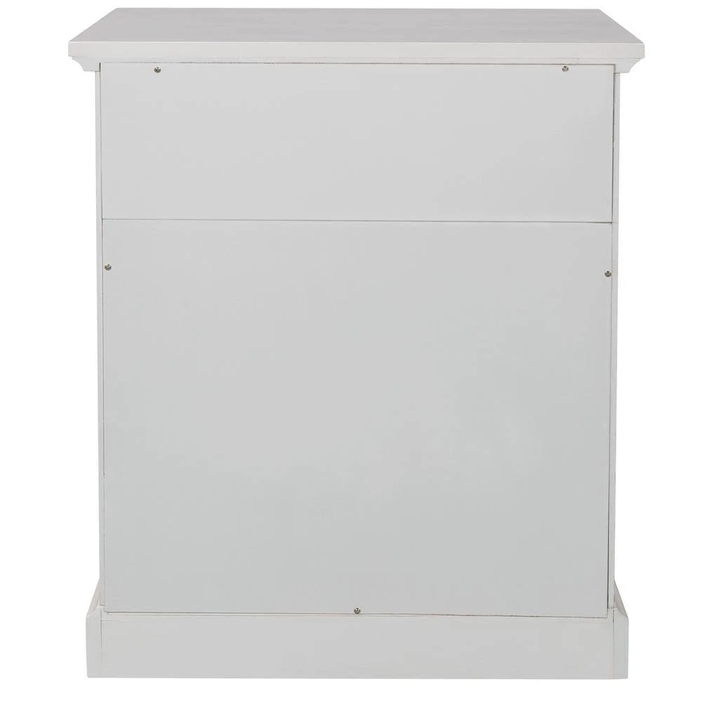 1-Drawer White Nightstand, 26"H x 15.9"W x 22"L by Wateday 3 1-Drawer White Nightstand, 26"H x 15.9"W x 22"L by Wateday - Image 3