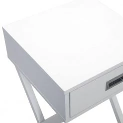 1-Drawer White Nightstand 23.62 in. H x 15.75 in. W x 15.75 in. D (Set of 2) by Wateday -Wateday Sales Store white wateday nightstands yj yuki9596141 c3 1000