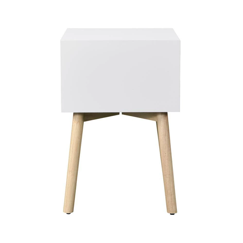 2-Drawer White Nightstand 24.02 in. H x 15.75 in. W x 15.75 in. D by Wateday 2 2-Drawer White Nightstand 24.02 in. H x 15.75 in. W x 15.75 in. D by Wateday - Image 2