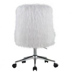 White Faux Fur Office Chair without Arm by Wateday 8 White Faux Fur Office Chair without Arm by Wateday -Wateday Sales Store white wateday office stools yj yuki9595101 4f 1000