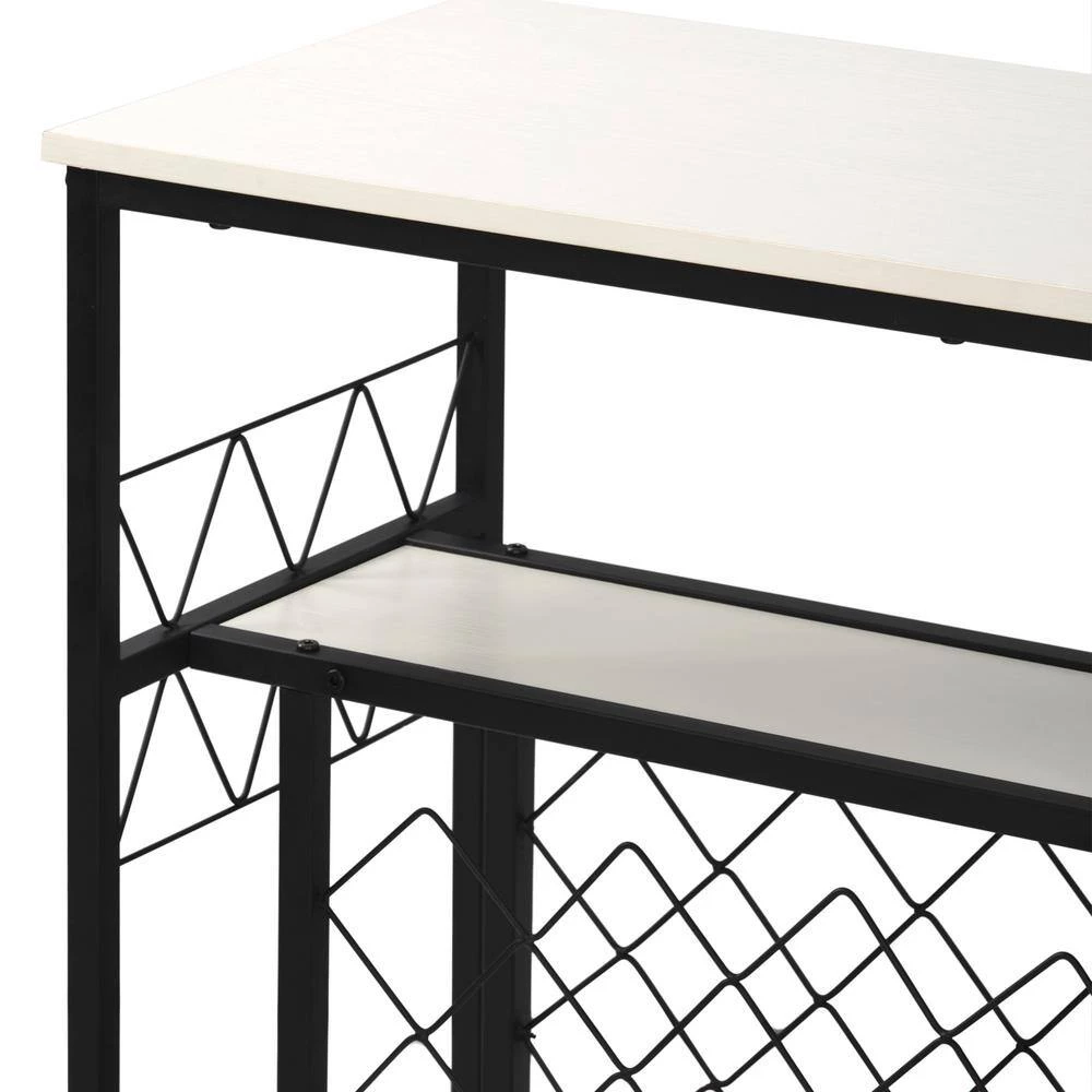 White Buffet Table with Shelves and Wine Rack by Wateday 3 White Buffet Table with Shelves and Wine Rack by Wateday - Image 3