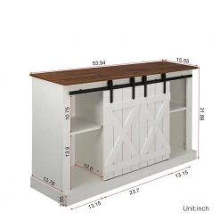 53.9 in. White TV Stand with Storage Cabinet, Fits TV's up to 65 in. by Wateday -Wateday Sales Store white wateday tv stands yj yuki9595452 44 1000