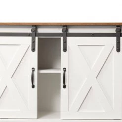 59 in. White TV Stand with Adjustable Shelves Fits TV's up to 65 in. by Wateday -Wateday Sales Store white wateday tv stands yj yuki9595458 c3 1000