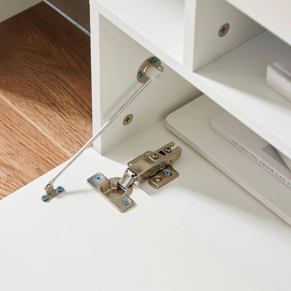 51 in. White TV Stand Fits TV's up to 55 in. with LED Lights, Storage Cabinet by Wateday 5 51 in. White TV Stand Fits TV's up to 55 in. with LED Lights, Storage Cabinet by Wateday - Image 5