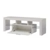 51 in. White TV Stand Fits TV's up to 55 in. with LED Lights, Storage Cabinet by Wateday