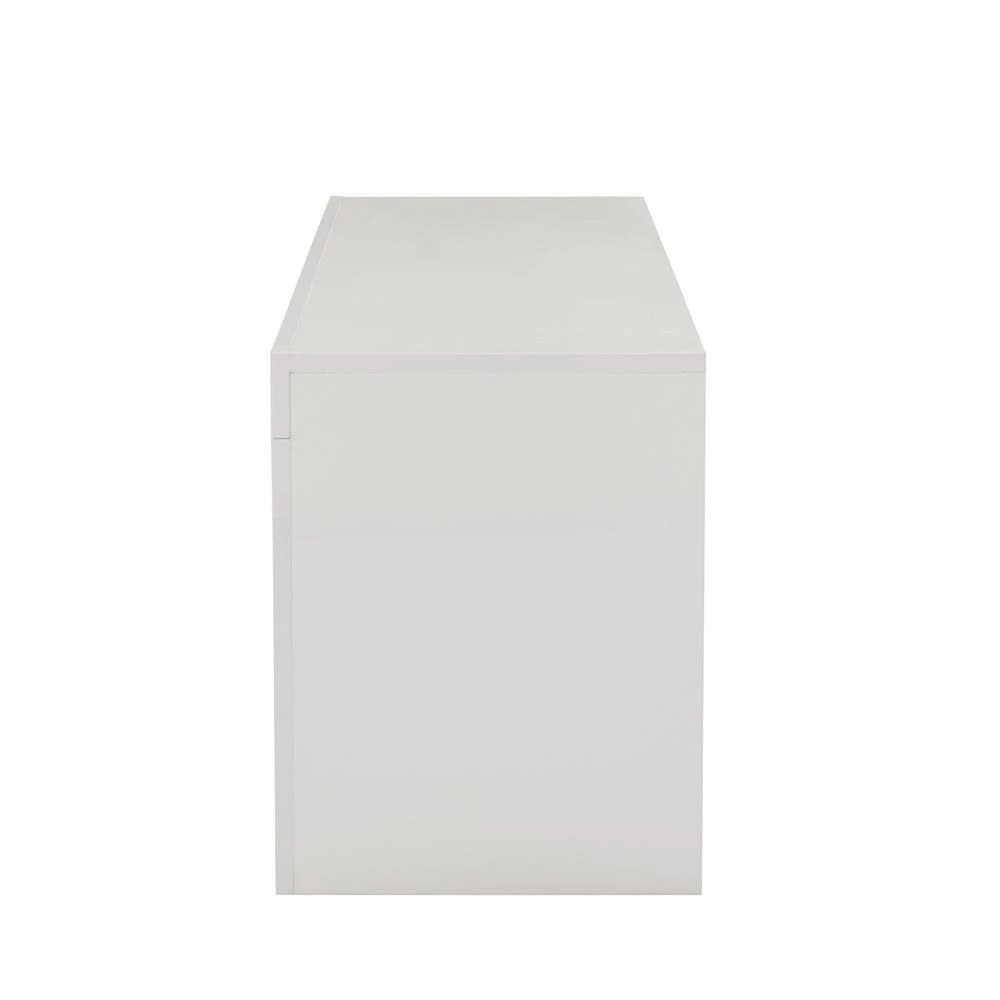 51 in. White TV Stand Fits TV's up to 55 in. with LED Lights, Storage Cabinet by Wateday 2 51 in. White TV Stand Fits TV's up to 55 in. with LED Lights, Storage Cabinet by Wateday - Image 2