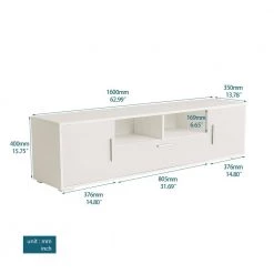 63 in. White TV Stand with 1-Drawer Fits TV's up to 65 in. with LED Lights, 2 Doors by Wateday -Wateday Sales Store white wateday tv stands yj yuki9595939 44 1000