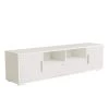 63 in. White TV Stand with 1-Drawer Fits TV's up to 65 in. with LED Lights, 2 Doors by Wateday