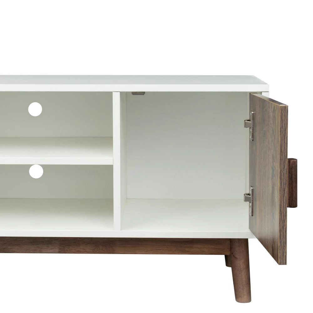 42.91 in. White TV Stand with 2 Cabinet Fits TV's up to 55 in. by Wateday 5 42.91 in. White TV Stand with 2 Cabinet Fits TV's up to 55 in. by Wateday - Image 5