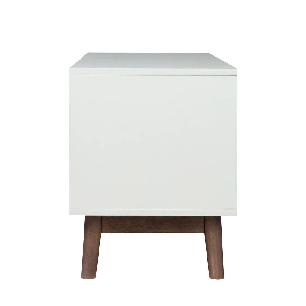 42.91 in. White TV Stand with 2 Cabinet Fits TV's up to 55 in. by Wateday 2 42.91 in. White TV Stand with 2 Cabinet Fits TV's up to 55 in. by Wateday - Image 2