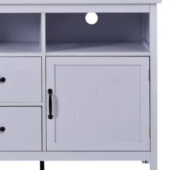 57 in. White TV Stand with 2 Drawers Fits TV's up to 68 in. by Wateday -Wateday Sales Store white wateday tv stands yj yuki9596485 1f 1000