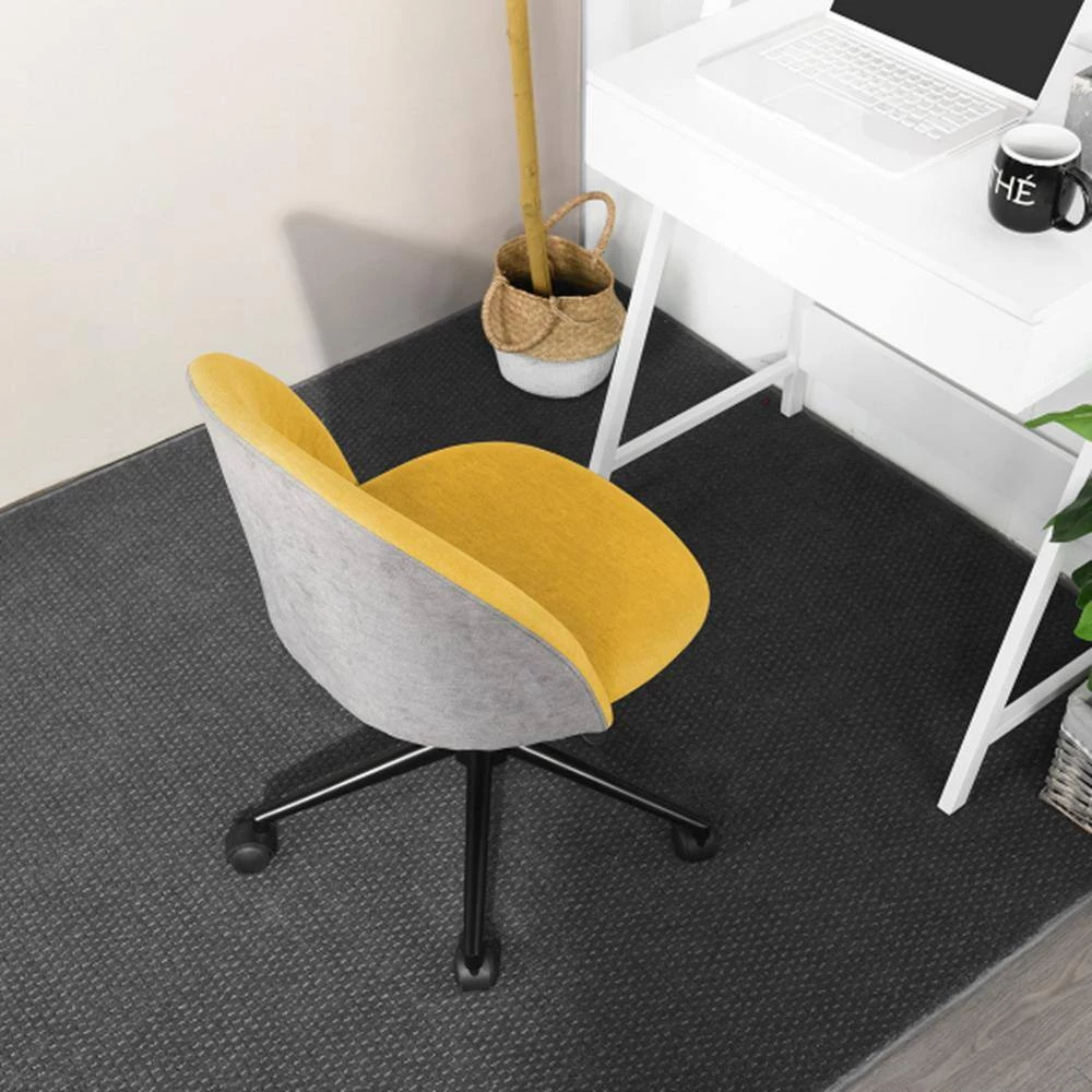 Yellow and Gray Fabric Upholstered Office Task Chair without Arms by Wateday 6 Yellow and Gray Fabric Upholstered Office Task Chair without Arms by Wateday - Image 6