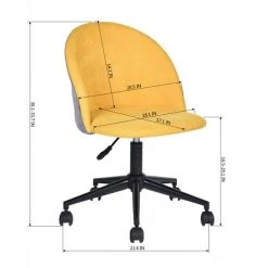 Yellow and Gray Fabric Upholstered Office Task Chair without Arms by Wateday 10 Yellow and Gray Fabric Upholstered Office Task Chair without Arms by Wateday -Wateday Sales Store yellow and gray wateday office stools yj yuki9595065 4f 1000