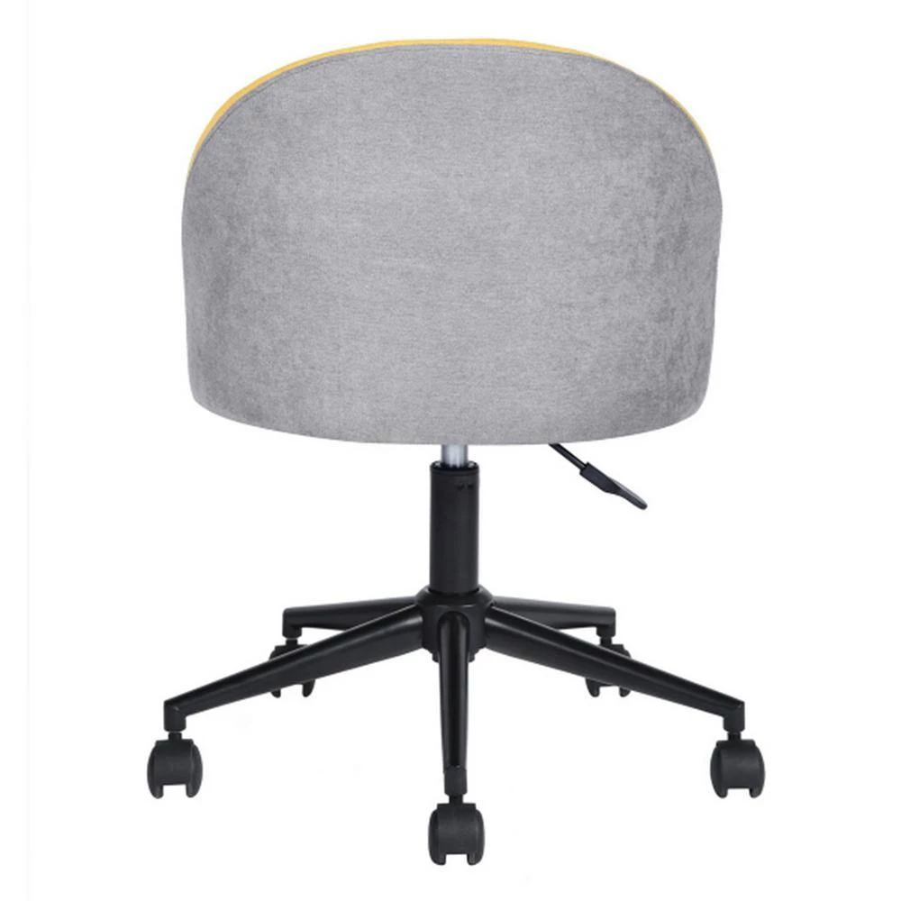 Yellow and Gray Fabric Upholstered Office Task Chair without Arms by Wateday 3 Yellow and Gray Fabric Upholstered Office Task Chair without Arms by Wateday - Image 3