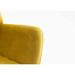 Yellow Velvet Upholstered Backrest Side Chair by Wateday -Wateday Sales Store yellow wateday accent chairs yj 1001yellow 4f 1000