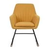 Yellow Fabric Rocking Chair Side Chair with Cushion by Wateday