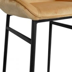 37 in. Yellow Low Back Metal Frame Stool Height 28 in. Bar Stool with Velvet Seat (Set of 2) by Wateday -Wateday Sales Store yellow wateday bar stools yj yuki9596314 1f 1000