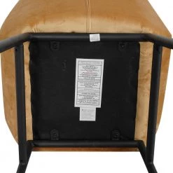 37 in. Yellow Low Back Metal Frame Stool Height 28 in. Bar Stool with Velvet Seat (Set of 2) by Wateday -Wateday Sales Store yellow wateday bar stools yj yuki9596314 4f 1000