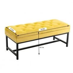 Yellow Storage Bench 18.11 in. x 44.09 in. x 17.52 in. by Wateday 10 Yellow Storage Bench 18.11 in. x 44.09 in. x 17.52 in. by Wateday -Wateday Sales Store yellow wateday bedroom benches yj yuki9596066 1f 1000