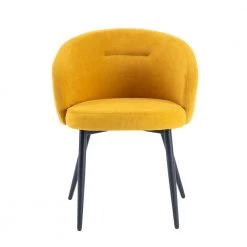 Yellow Upholstered Fabric Dining Chairs with Metal Legs (Set of 2) by Wateday -Wateday Sales Store yellow wateday dining chairs yj w21236342 c3 1000