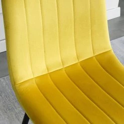 Yellow Velvet Dining Side Chair (Set of 4) by Wateday -Wateday Sales Store yellow wateday dining chairs yj yuki9596238 4f 1000