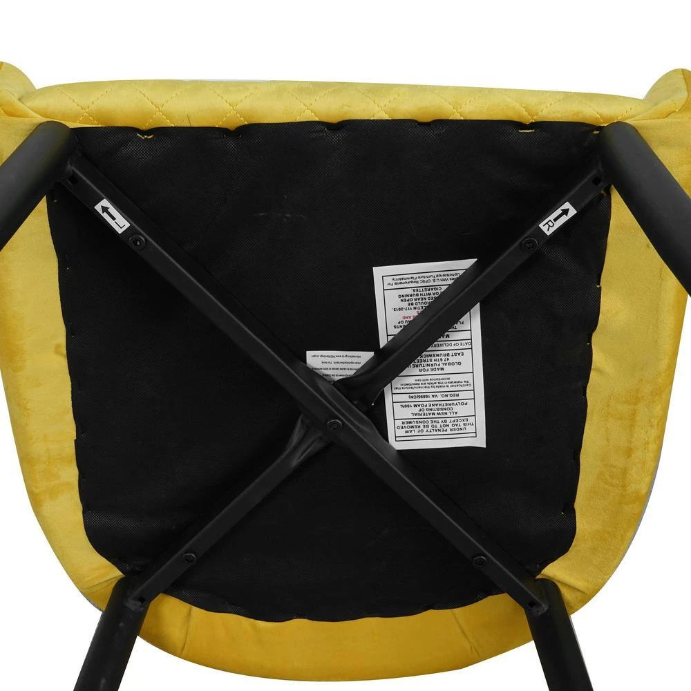 Yellow Faric Dining Side Chair (Set of 2) by Wateday 5 Yellow Faric Dining Side Chair (Set of 2) by Wateday - Image 5