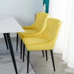 Yellow Faric Dining Side Chair (Set of 2) by Wateday 11 Yellow Faric Dining Side Chair (Set of 2) by Wateday -Wateday Sales Store yellow wateday dining chairs yj yuki9596239 31 1000